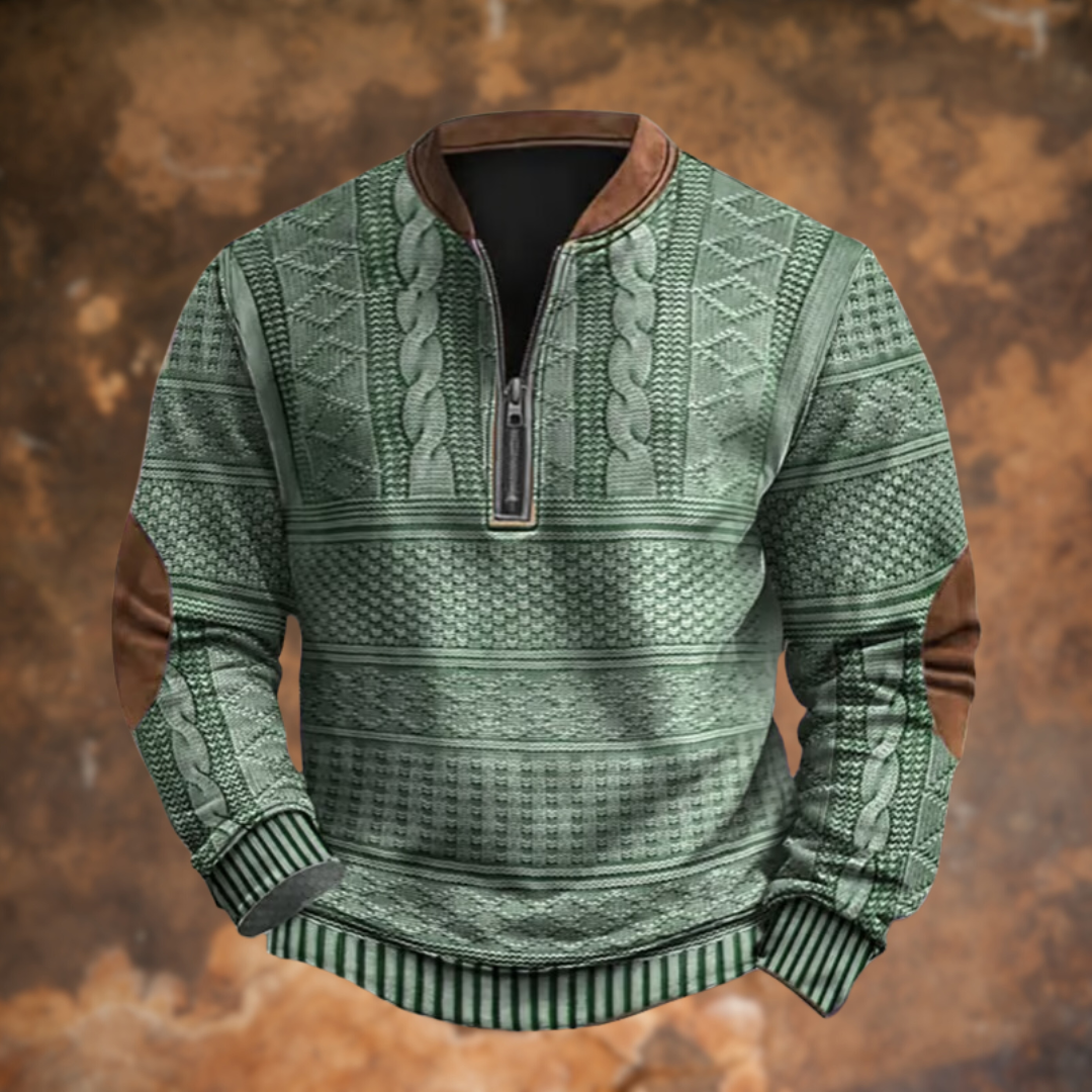 Luca™|Retro Zip Sweater