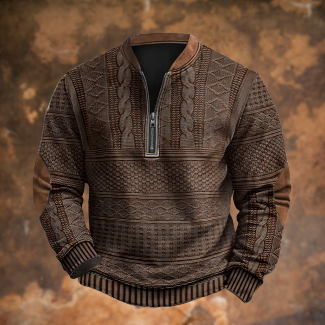 Luca™|Retro Zip Sweater